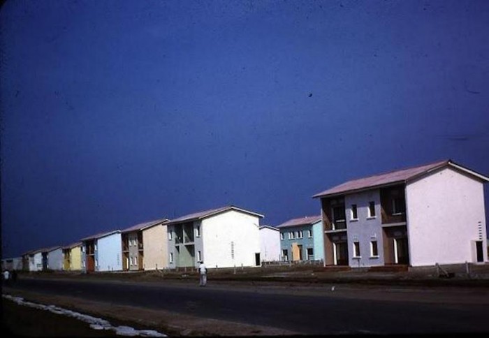 A rousing of houses in Kinshasa, DRC.