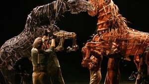  Topthorn (left) and Joey in the West End in the London production of War Horse. 