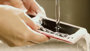 Japanese company Kyocera have just released a smartphone that users can wash and use in the bath