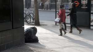 Plastic-bag sculptures critique the treatment of the homeless 